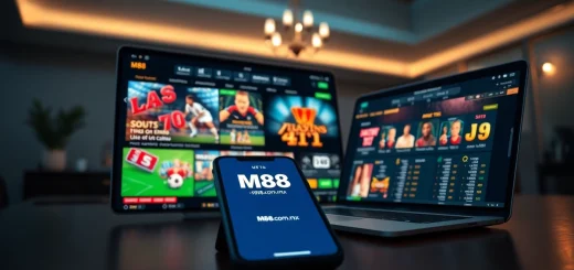 Engaging online betting interface of m88.com.mx featuring live casino and sports events.