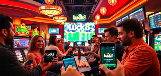 Experience the excitement of online betting with luck8win.live in a vibrant casino setting.