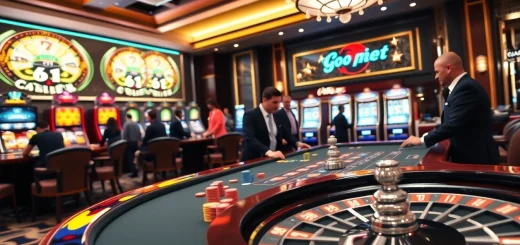 Engage with tr88 bet at a luxurious casino table, featuring poker chips and a roulette wheel.
